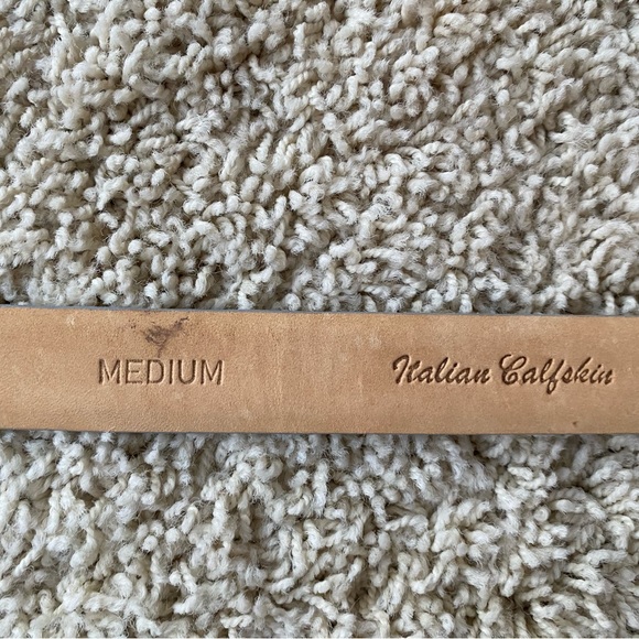 Talbots Calfskin Leather Belt Black Grey Snakeskin Look Medium - Picture 9 of 9